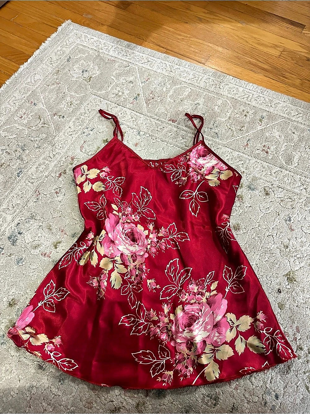 Y2K VINTAGE Floral Camisole in Red & Pink